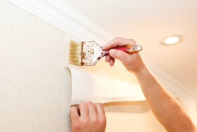 Pose de papier peint au Freney-d'Oisans — revêtements muraux et toiles de verre